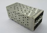 SFP Cage Connector 2X2ports, with Pipe Light, Press Fit Pin
