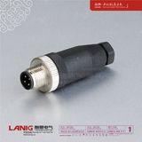 M12 Connector a Coded 4p Male with Cable Plug