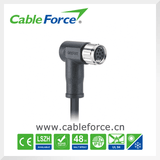 M8 8pin Female Right Angled Molded Cable Connector for Factory Automation