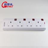 European Style 4 Way Extension Power Strip