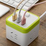 Traveling Universal Electric Cube Power Sockets with USB
