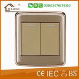 2gang 1way Big Push Button Switch