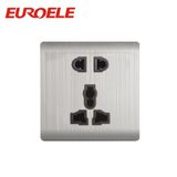 Sliver Color Stainless Steel 86*86mm 10A/250V Universal Power Socket
