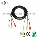3 RCA to 3 RCA/2-Audio + 1-Video Cable with Stopper