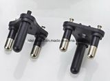2016 Nickel Plated 16A/250V Great South Africa AC Power Plug Insert with 3 Pin Brass Power Cord Free Samples