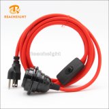 UL Plug Cord Set with Switch and 2 Shade Ring Lampholder