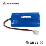 6.4V 1100mAh 18650 Rechargeable LiFePO4 Lithium Battery Pack