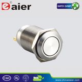 16mm Flat Button Waterproof on off Pushbutton Switch (LAS2-16F-11)