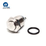 12mm High Head Momentary Silver Push Button Switch