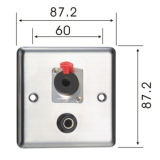 Stainless XLR Wall Plate, Wall Socket (9.2060)