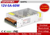 LED Driver 12V 5A 60W Switching Power Supply for LED Linghting