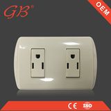 2 Gang South American Electrical Wall Switch Socket Outlet