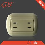 South American 2 Gang 2pin Wall Switch and Socket