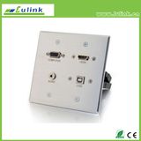 86 120 Aluminium Alloy Faceplate VGA Audio USB HDMI Wallplate