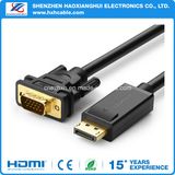 2016 Hot Selling Black Pure Copper 1.8m, Dp to VGA Audio Cable