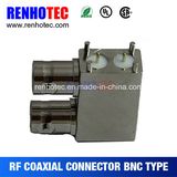 R/a 75 Ohm Zinc Alloy 3G HD Sdi Dual Female BNC Connector