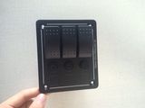 12V/24V Rocker Switch with Aluminum Panel/3 Gangs Rocker Switch Panel