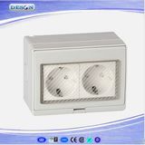 IP55 2 Gang Waterproof Germany Wall Socket