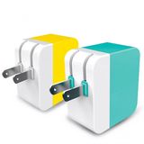 Hot Selling Folding Plug Dual USB Wireless Mobile Charger/Plug with 5V 2A for Power Supply