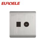 Stainless Steel Tel and TV Socket +Data and Satellite Socket