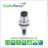M8 6pin Female Panel Monut Waterproof Connector with Ce Certification