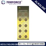 1.5V 0.00% Mercury Free Alkaline Button Cell Battery for Sale (AG12/LR43/L1142)
