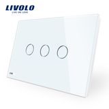 Livolo 3 Gangs Touch Screen Control Wall Light Switch Vl-C903-11