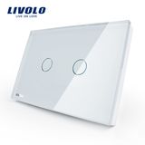 Livolo Wall Light Touch Switch, 2-Gangs 1-Way Vl-C302-81/82