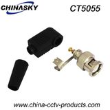 Male Solderless Coaxial Cable CCTV BNC Adapter with Boot (CT5055)