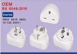 Universal Travel Adapter Us Au EU to UK Plug Travel Wall AC Power Adapter 250V
