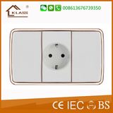 Top Selling Energy Saving 15A German Round Pin Wall Socket