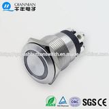 Qn19-H1 19mm Ring Type Momentary Flat Head Screw Pin Terminal Metal Push Button Switch