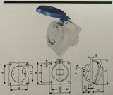 2015 Newest Angled Panel Mount Socket IP44 32A