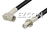 SMA Male Right Angle to SMA Female Bulkhead Cable