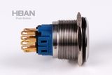 22mm 1no1nc Ring Illuminated LED Waterproof Push Button Switch