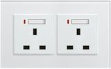 China TUV Certified BS Double 13A Switched Socket W/N Supplier