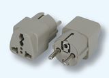 Two Round Pins Socket Adapter Adaptor ABS Plug (RJ-0069)