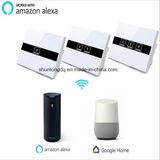 Work with Amazon Alexa Smart Wi-Fi Switch Glass Panel UK 1gang 2gang 3gang Touch Light Wall Switch 90~250V