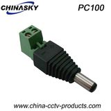 Male CCTV DC Power Connector with Screw Terminal 5.5*2.1mm (PC100)