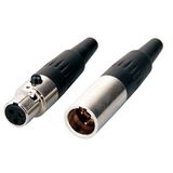 Mini 3 Pin Female Plug XLR Audio Microphone Connector