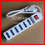 6 Outlet 16A 250V Italy Power Strip Extension Socket with Switch