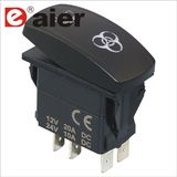 12/24VDC Waterproof Spst on-off Marine Rocker Switch with Customized Laser