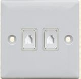 British Standard Double Internet/Double Telephone/Telephone+Internet Socket
