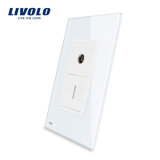 Livolo Us/Au Standard TV&Telephone Socket with Glass Panel Vl-C591vt-11