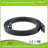 Black Flat USB 3.0 Extension Cable