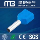 Color Plated Tin Insulated Twin Cord End Terminal with CE&RohS