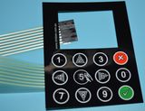 Alphanumeric Keypad Membrane Switch Flexible Circuit with 3m Adhesive