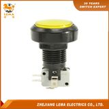 IP40 Protection Degree Yellow LED Plastic 46mm Push Button Switch Pbs-004