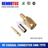 Straight SMA Male Crimp Connector for Cable