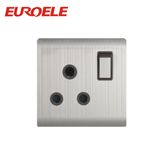 European Style Sliver Color Stainless 15A/250V Electric Switched Socket